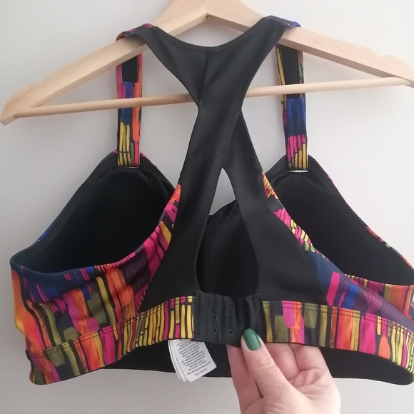 Brooks Juno Velcro Strap Adjustable High Support Sports Bra Plus Size 40D - Picture 4 of 16